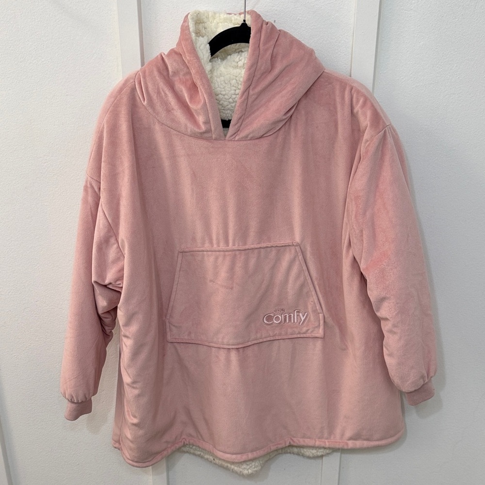 Comfy Pink Plush Hoodie Sherpa-Lined Pullover for Kids